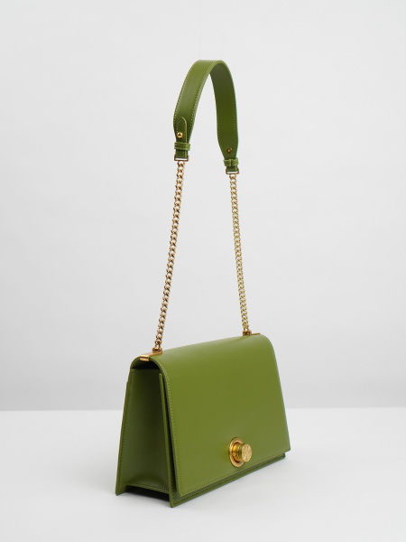 428-63 10509 Сумка стракчэд женская экокожа VERSSE зеленый