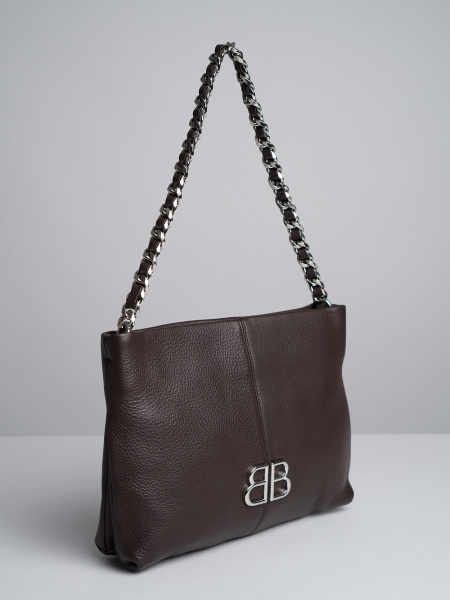 фото 448-86 187 Сумка кросс-боди женская натуральная кожа Ludor темно-коричневый