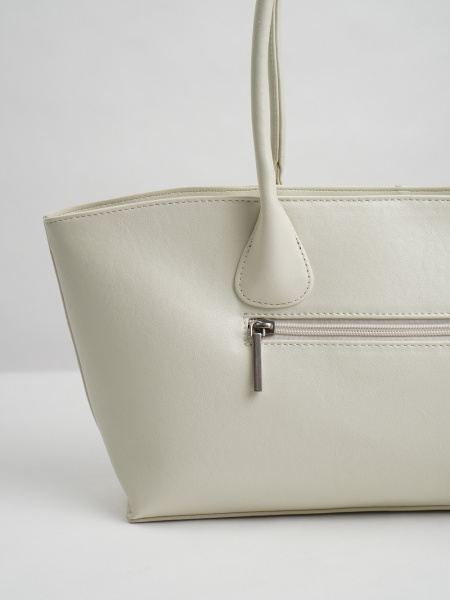 455-40 550239 Сумка тоут женская экокожа Ludor светло-бежевый