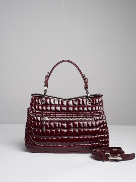 440-70 1931 Сумка стракчэд женская натуральная кожа Ludor бордовый