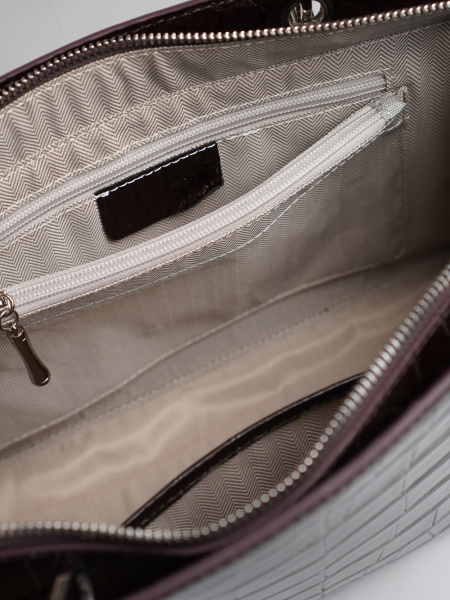 437-21 7238 Сумка тоут женская натуральная кожа Ludor коричневый