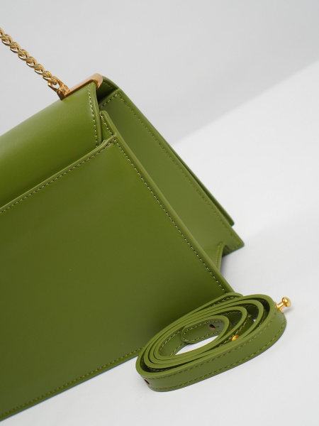 428-63 10509 Сумка стракчэд женская экокожа VERSSE зеленый