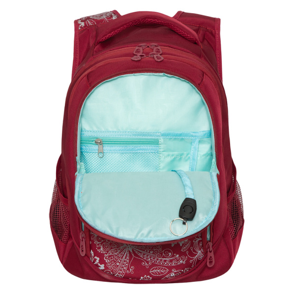 фото 386-02 RD-141-1 Рюкзак для девочки Grizzly красный