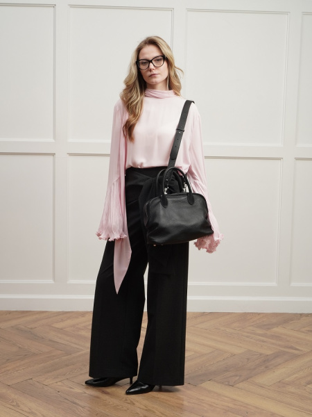 449-75 1885 Сумка доум женская натуральная кожа Ludor молочный