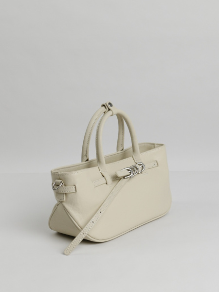 456-71 325 Сумка тоут женская натуральная кожа Ludor бежевый