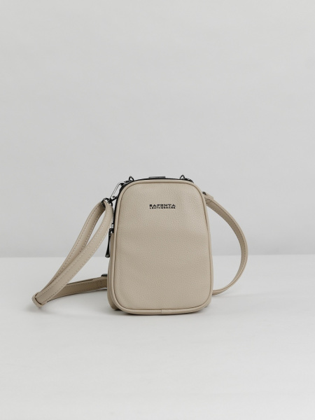 457-00 29133-9 Сумка фрейм женская экокожа Safenta бежевый