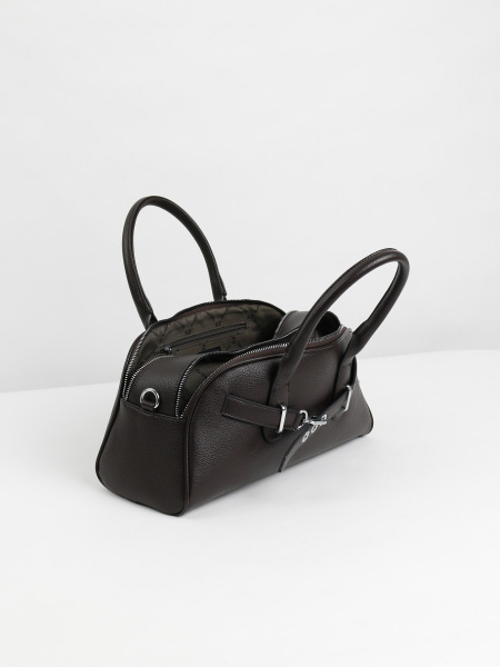 457-05 51134 Сумка доум женская экокожа Safenta темно-коричневый