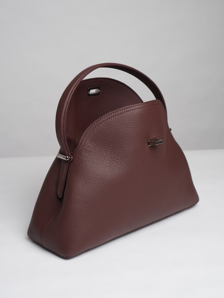 453-28 F9889B Сумка стракчэд женская натуральная кожа Ludor темно-коричневый