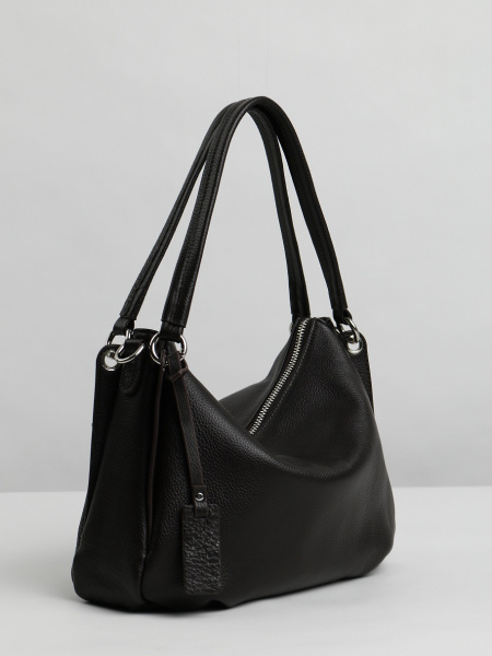 455-74 2019 Сумка хобо женская натуральная кожа Ludor темно-коричневый