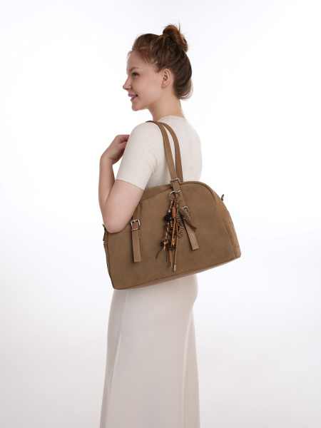 455-26 550229 Сумка доум женская эко нубук Ludor черный