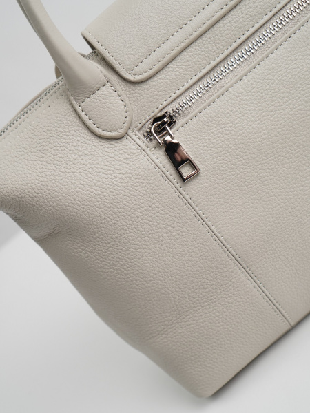 454-25 2406 Сумка тоут женская натуральная кожа Ludor бежевый