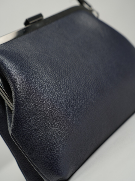 455-48 550227 Сумка фрейм женская экокожа Ludor синий