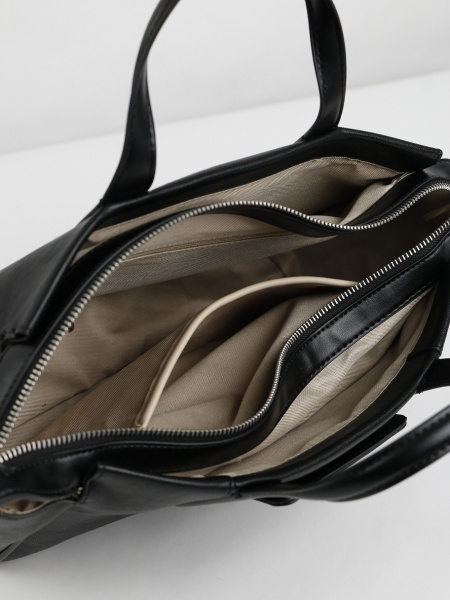 456-19 550286 Сумка тоут женская экокожа Ludor черный