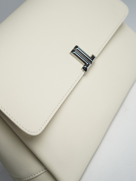 454-78 83360 Сумка Флап женская натуральная кожа Ludor бежевый