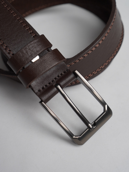 фото 453-03  Ремень мужской DG коричневый