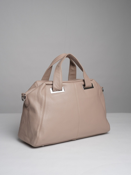 446-50 808 Сумка доум женская натуральная кожа Ludor светло-бежевый