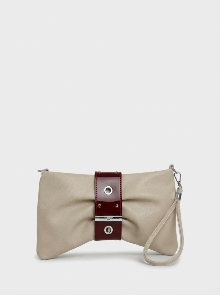 фото 456-97 2131 Клатч женский экокожа Safenta бежевый