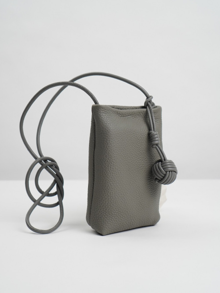 фото 453-50 2022 Сумка кросс-боди женская натуральная кожа DG серый