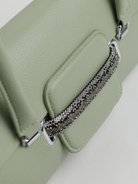 442-33 5255 Сумка стракчэд женская экокожа Safenta светло-зеленый