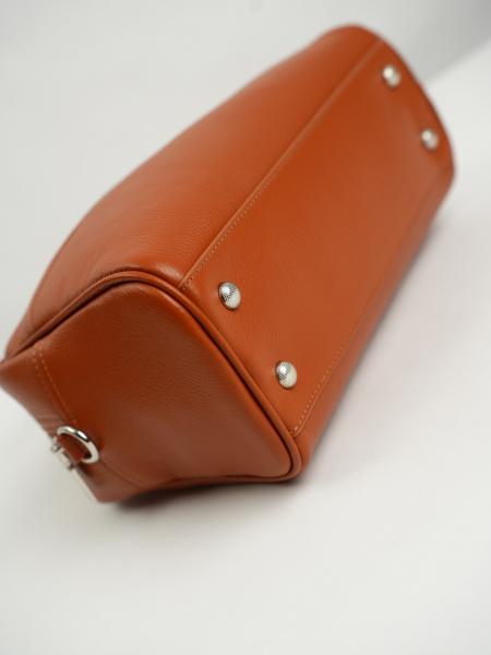 454-62 83681 Сумка тоут женская натуральная кожа Ludor кирпичный