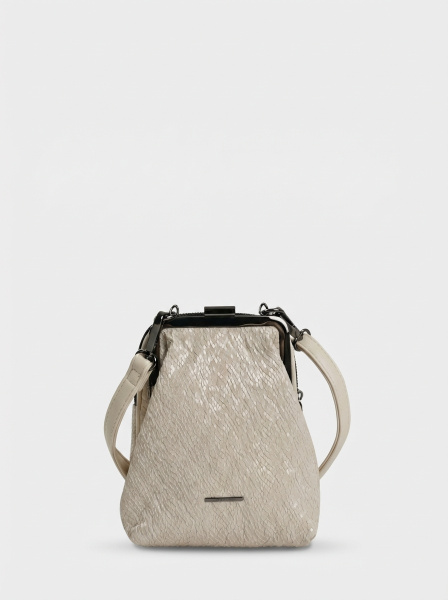 457-07 29133-7 Сумка фрейм женская экокожа Safenta бежевый