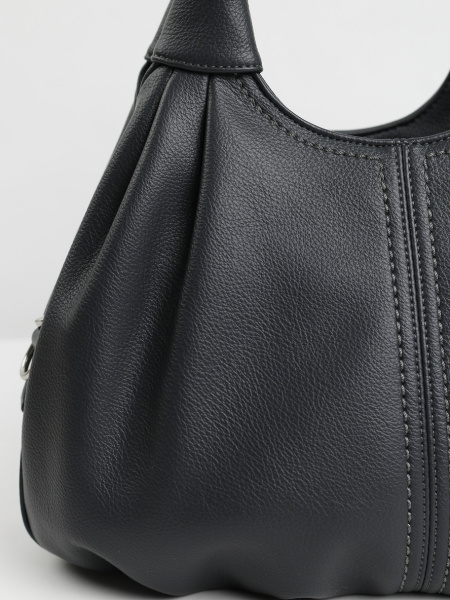 456-33 550249 Сумка хобо женская экокожа Ludor темно-серый