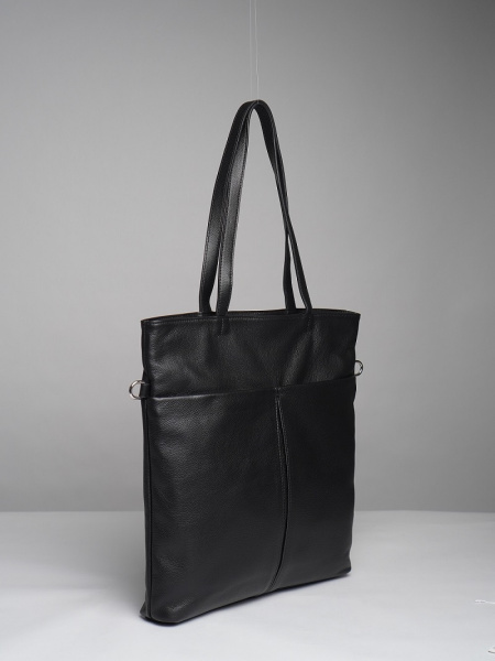 452-03 20512 Сумка шоппер женская натуральная кожа Ludor черный фото 452-03 20512 Сумка шоппер женская натуральная кожа Ludor черный