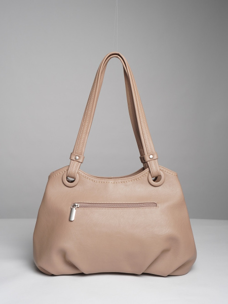 451-67 550230 Сумка доум женская экокожа Ludor кремовый