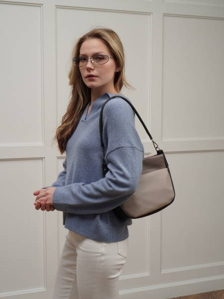 фото 451-38 550231 Сумка кросс-боди женская экокожа Ludor бежевый