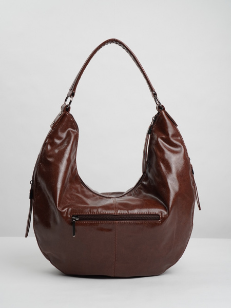 455-36 550237 Сумка хобо женская экокожа Ludor коричневый