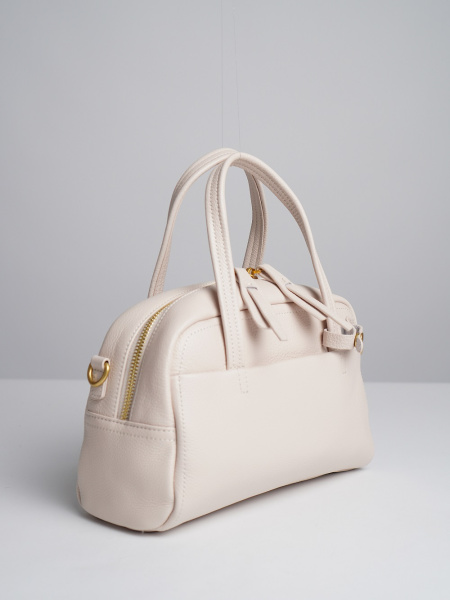 448-89 1879 Сумка доум женская натуральная кожа Ludor молочный