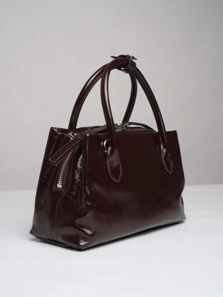 453-12 7715 Сумка тоут женская натуральная кожа Ludor темно-коричневый