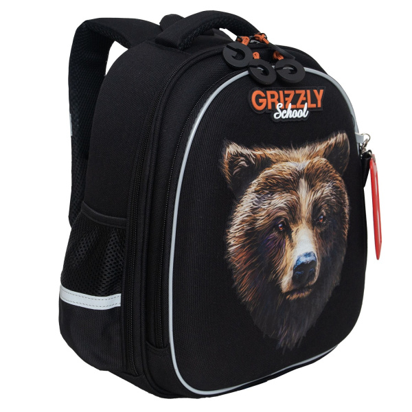 фото 426-87 RAZ-487-4 Ранец для мальчика Grizzly черный